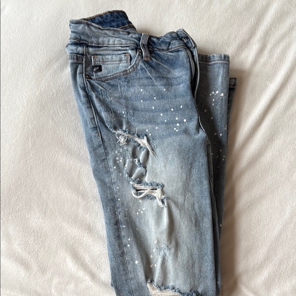 Distressed Blue Jeans - Picture 1 of 8